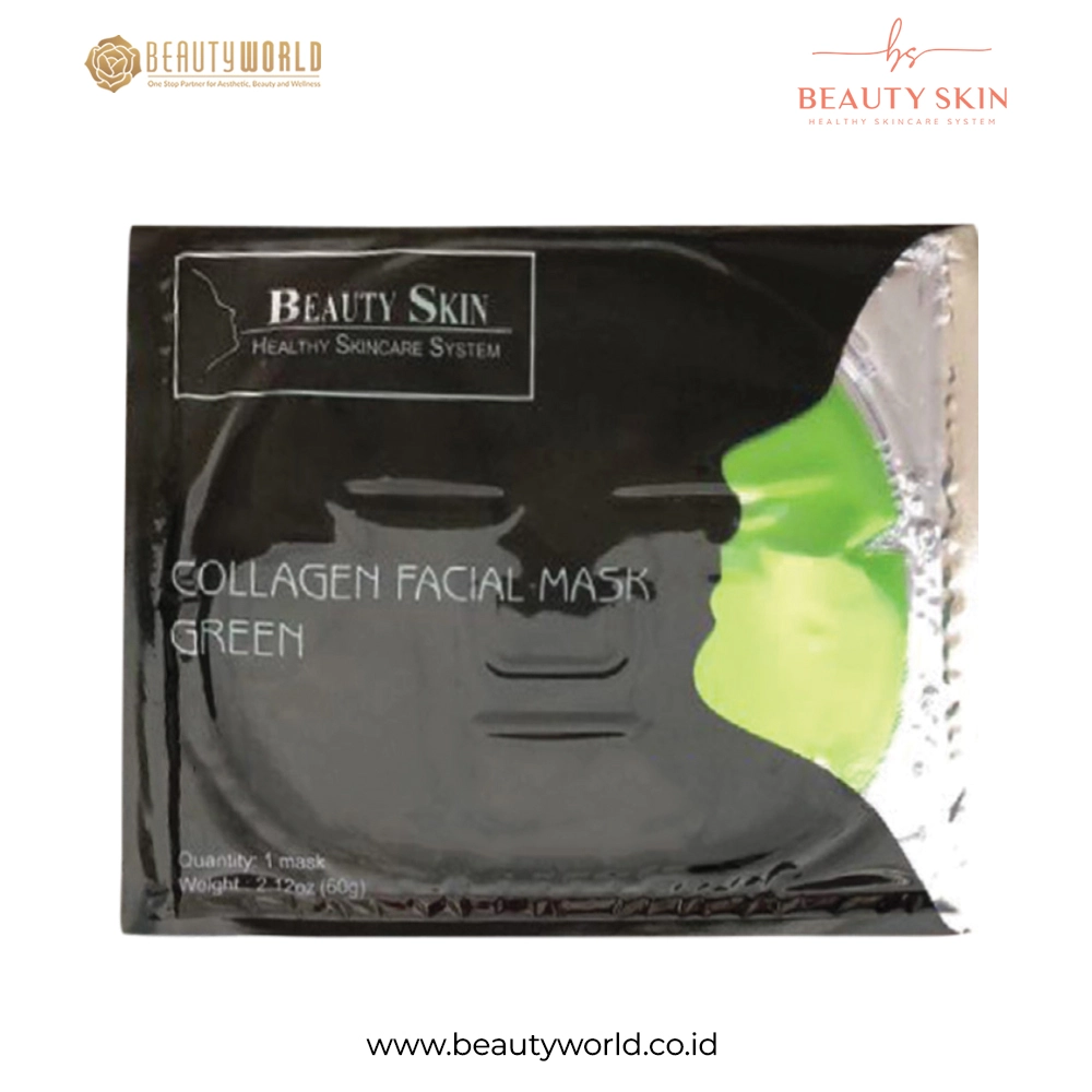 BS-104-B.SKIN-COLLAGEN-FACIAL-GREEN Beauty Skin Collagen Facial Mask Green