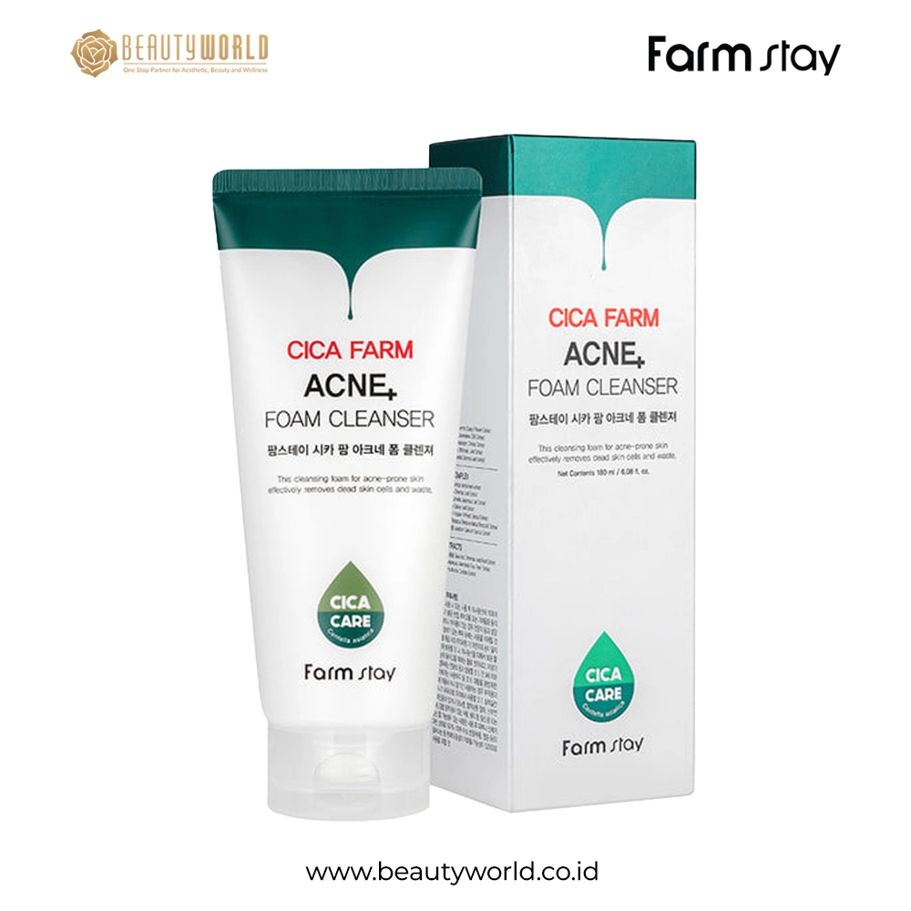 CLF043-FARMSTAY-CICA-FARM-ACNE-FOAM-CLEANSER-180ML Farmstay Cica Farm Acne Foam Cleanser