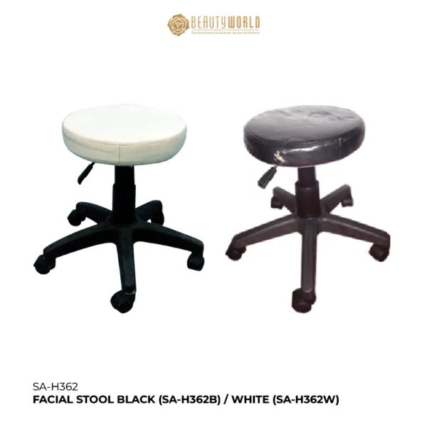 Facial Stool White Black