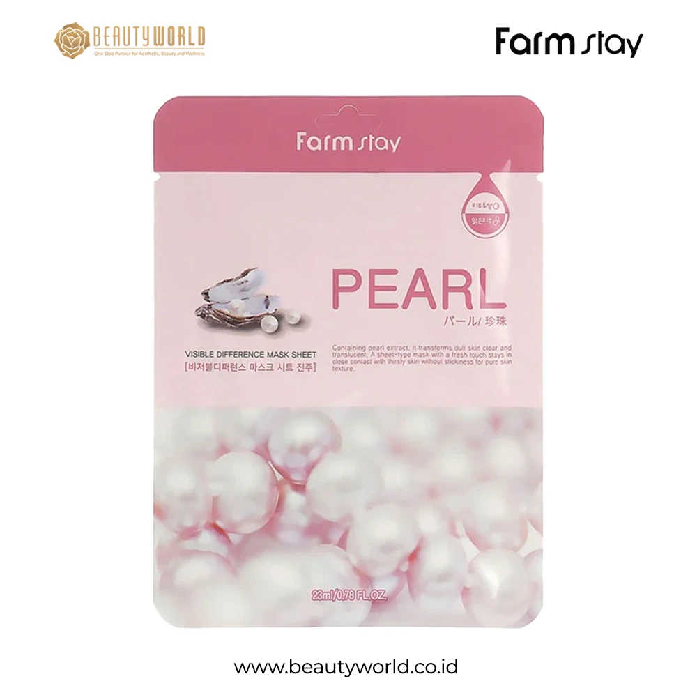 SMS005-FARMSTAY-VISSIBLE-DIFFERENCE-MASK-SHEET-PEARL-23ML Mask Pearl