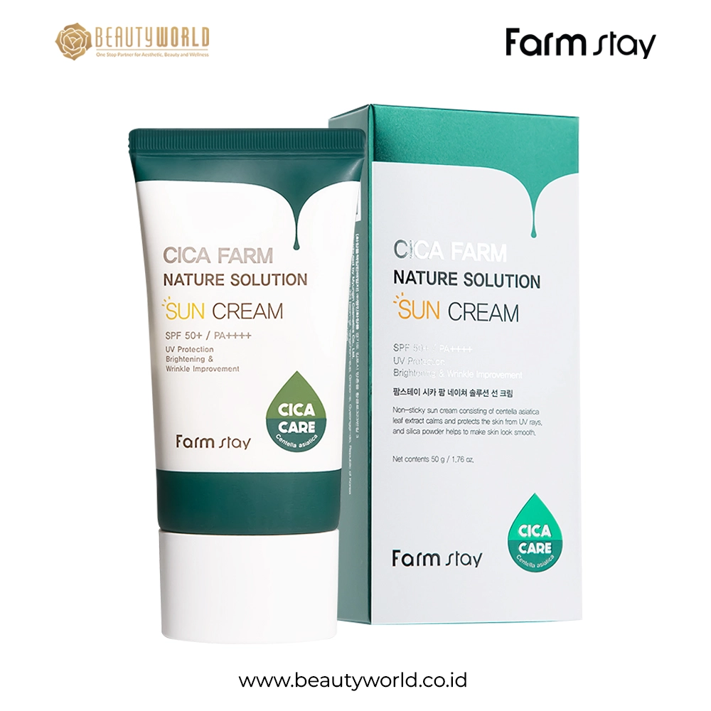 SSC008-FARMSTAY-CICA-FARM-NATURE-SOLUTION-SUN-CREAM-50GR Farmstay Cica Farm Nature Solution Sun Cream