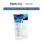 Farm stay Official Shop - Travel Kit (1pcs Collagen Water Full Moist Deep Cleansing Foam 180ml, 1pcs Collagen Water Full Moist Sun Cream SPF 50+ PA+, 10pcs Sheet Mask) - Gambar 4