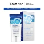 Farm stay Official Shop - Travel Kit (1pcs Collagen Water Full Moist Deep Cleansing Foam 180ml, 1pcs Collagen Water Full Moist Sun Cream SPF 50+ PA+, 10pcs Sheet Mask) - Gambar 3