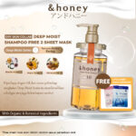 [DRY SKIN COLLAB] &honey Deep Moist Shampoo + FREE 2 pcs Farm Stay Sheet Mask