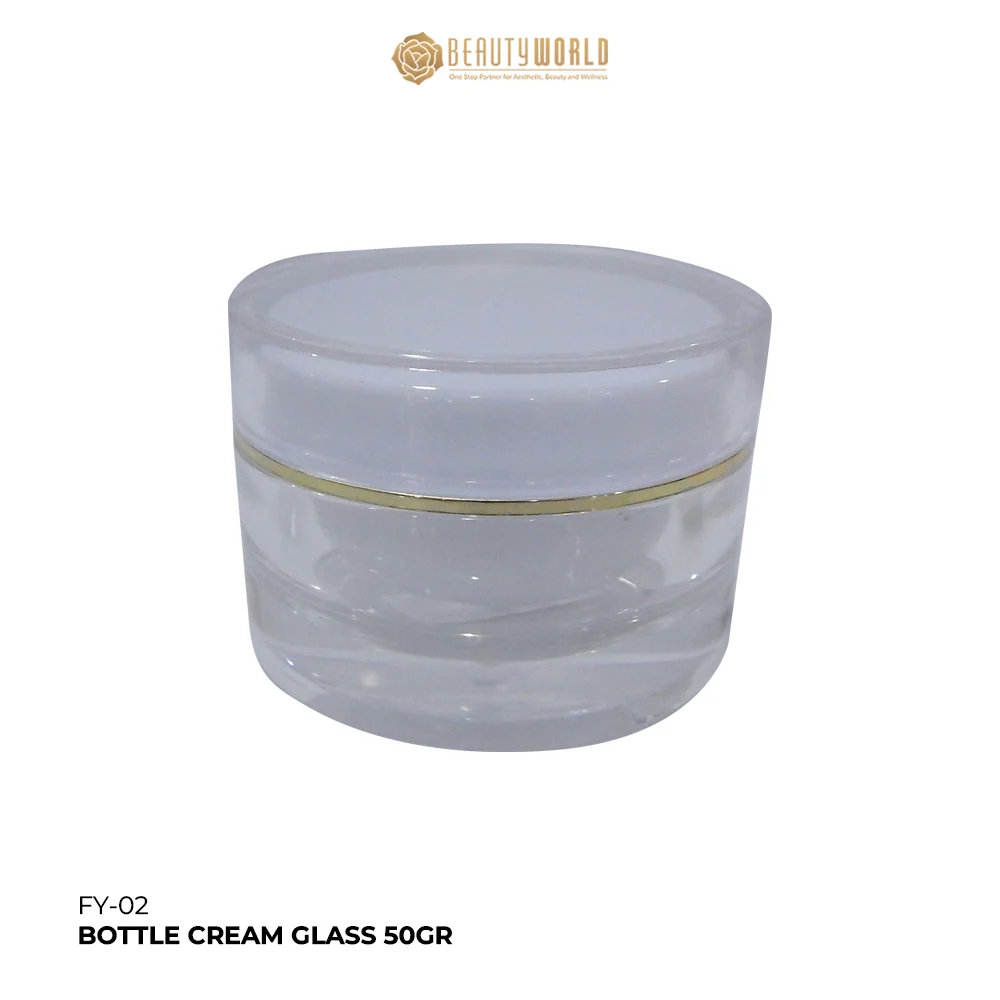 BOTTLE-CREAM-GLASS-50GR Bottle Cream Glass 50gr