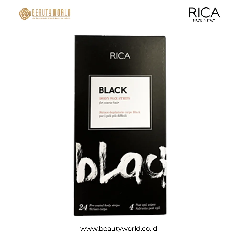 CSC-BLACK-RICA-WAX-BODY-WAX-STRIPS-BLACK-24-PCS Rica Wax Body Wax Strips Black 24 Pcs