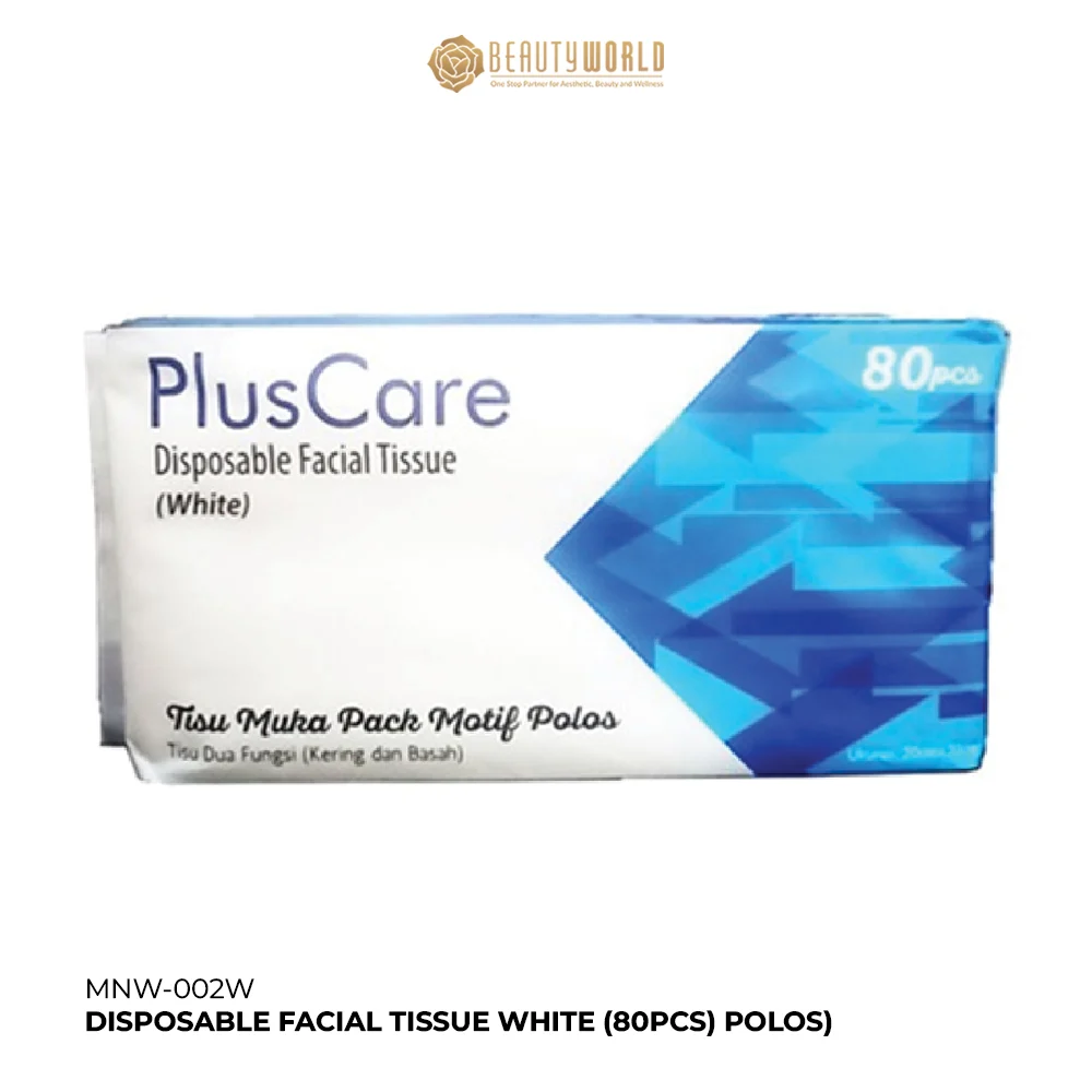 MNW-002W-DISPOSABLE-FACIAL-TISSUE-WHITE-80PCS-POLOS Disposable Facial Tissue White