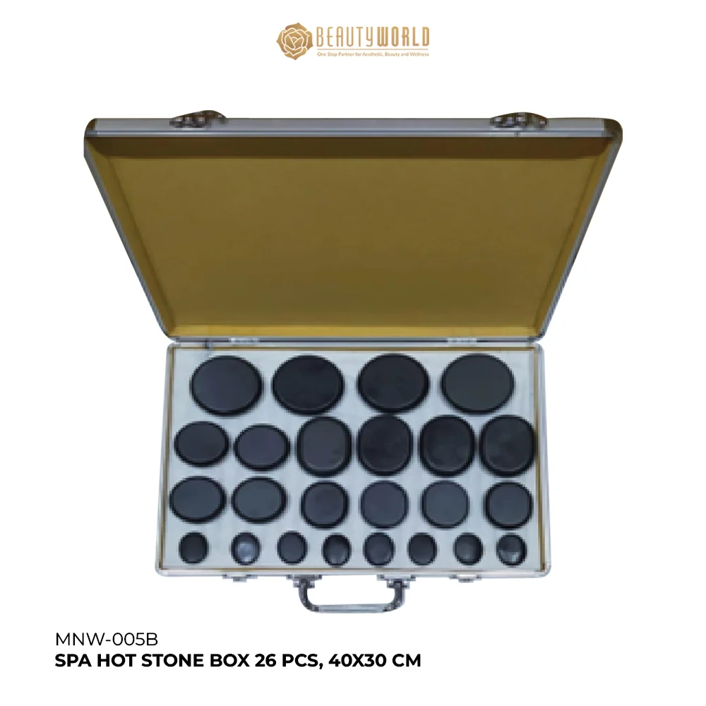 MNW-005B-SPA-HOT-STONE-BOX-26-PCS-40X30-CM Spa Hot Stone Box (26 pcs, 40x30 cm)