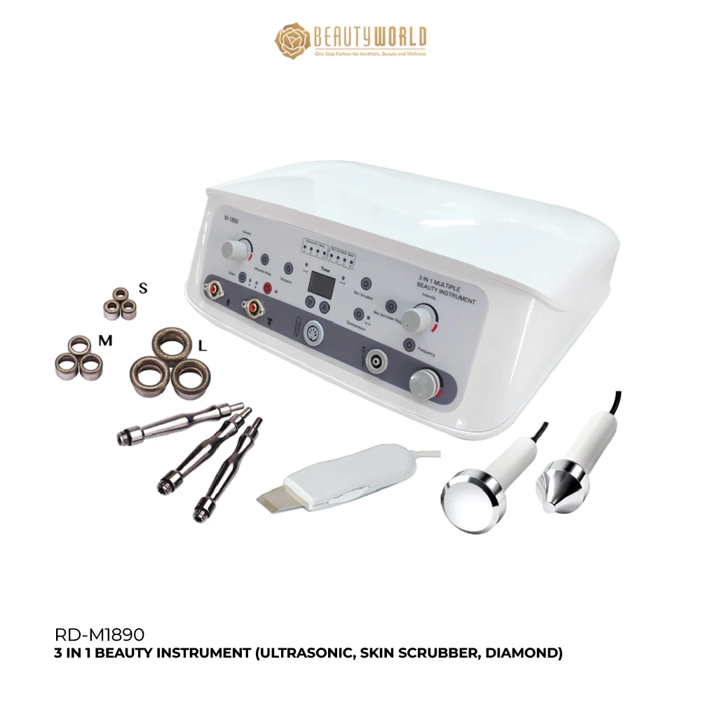 RD-M1890-3-IN-1-BEAUTY-INSTRUMENT-ULTRASONIC-SKIN-SCRUBBER-DIAMOND 3in1 Beauty Instrument