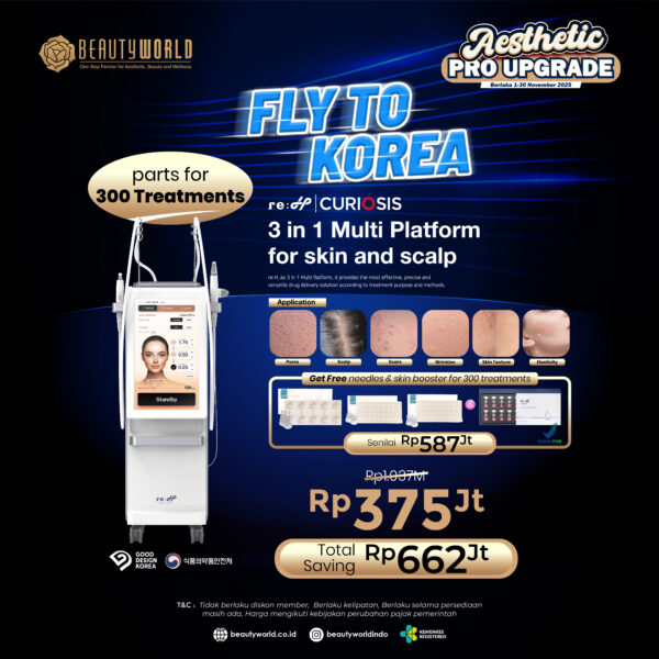 Bundling RE:H Curiosis Powered Microneedle Device, Needle dan Skin Booster